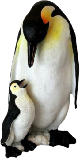 Königspinguin mit Jungem